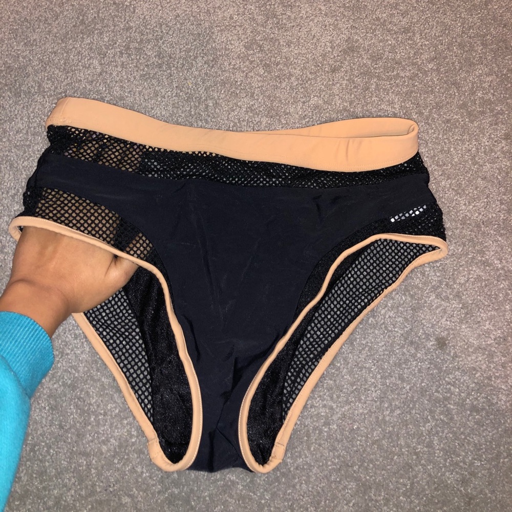 Nasty gal high waisted mesh bathing suit bottoms